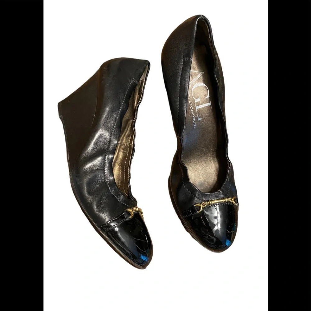 Attilio Giusti Leombruni Wedge Heels Patent Leather